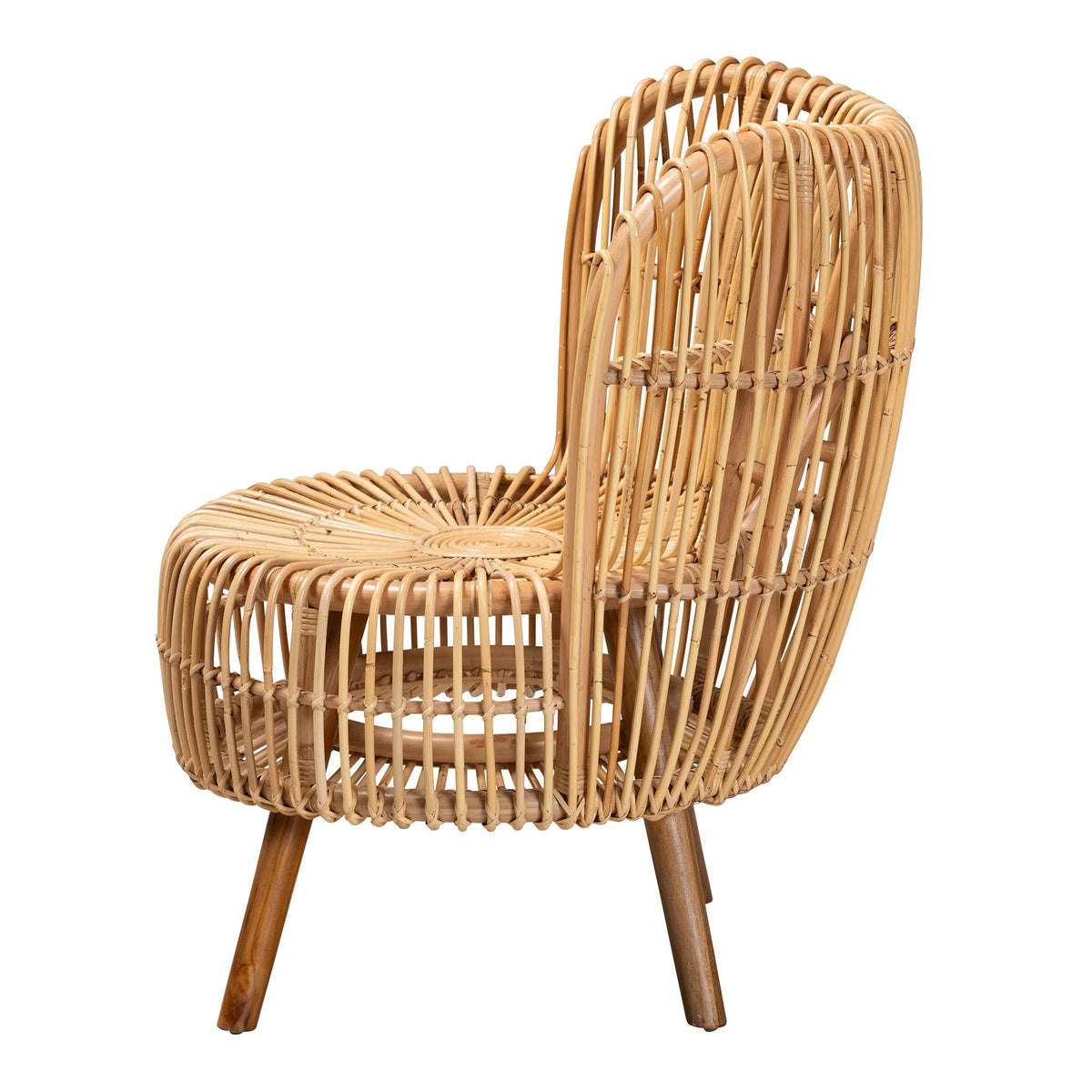 Natural Rattan Wide Seat Lounge Chair P792572