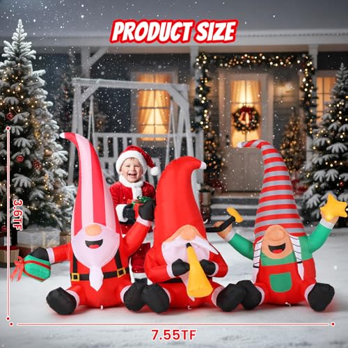 Inflatable Christmas Decorations with Built-in LED Light V7217
