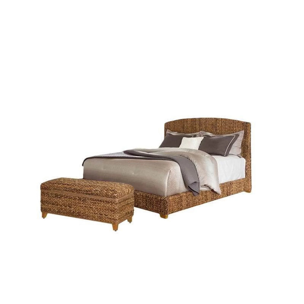2 Piece Bedroom Set with Hand Woven Bed and Bench H71055