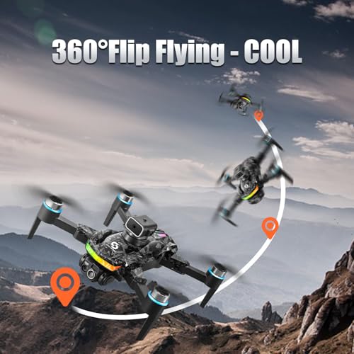 Drone with Camera 1080P RC Drone with Flashing Lights Q334