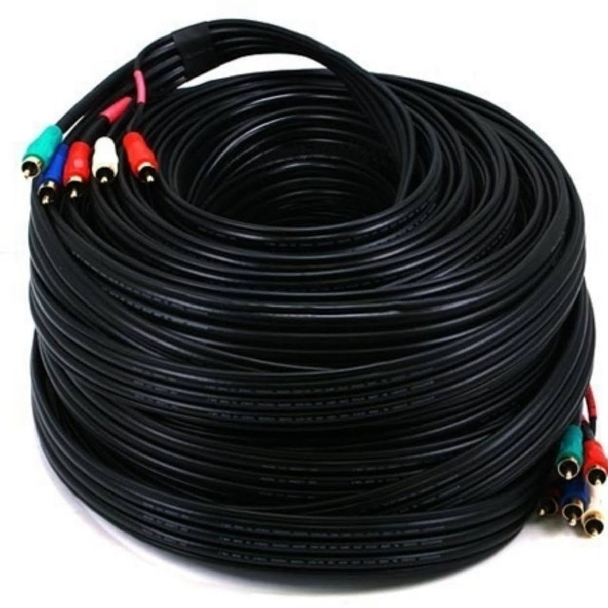 100ft 22AWG 5-RCA Component Video Audio Coaxial Cable Black P383