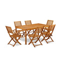 7-piece Wood Patio Dining Set I895297