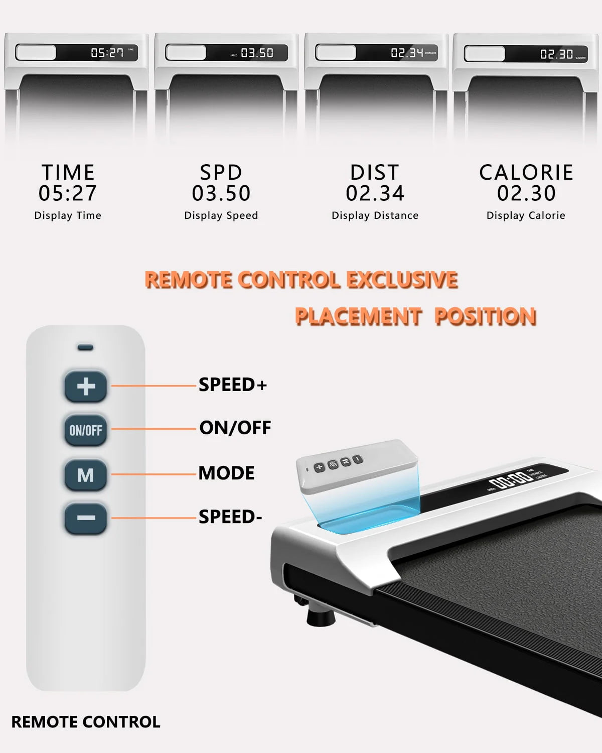 2 in 1 Under Desk Treadmill, 2.5HP Quiet Portable Treadmill with Remote Control, Black K312318