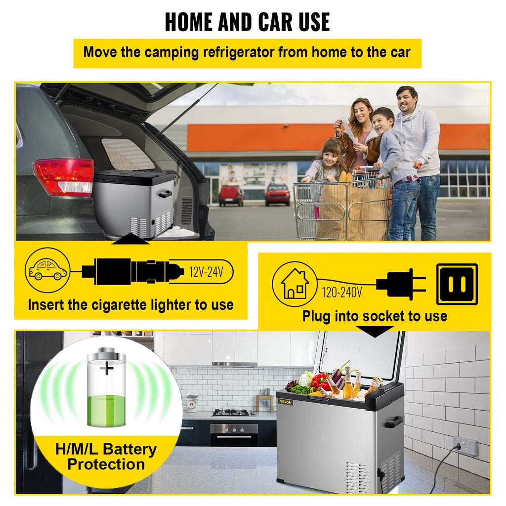 12volt Car Refrigerator Portable Freezer 53Qt D86113