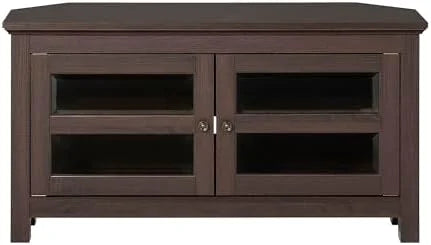 Espresso Brown Wood Corner TV Stand H62441
