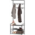 Coat Rack with Storage Shelf, Black M17557