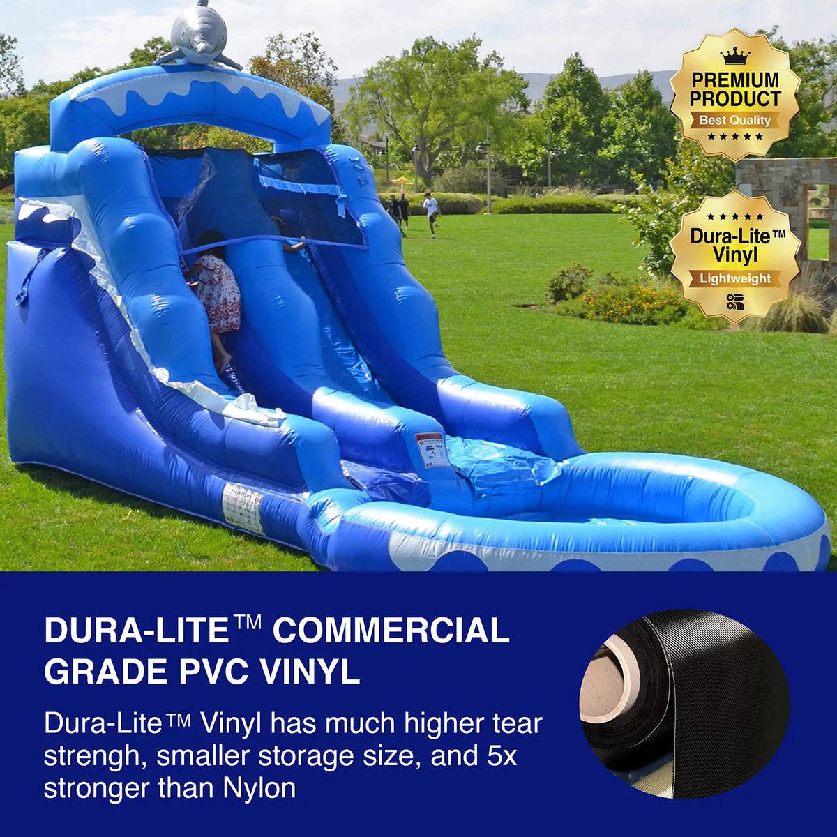 Dolphin Commercial Grade Water Slide with Pool Z800
