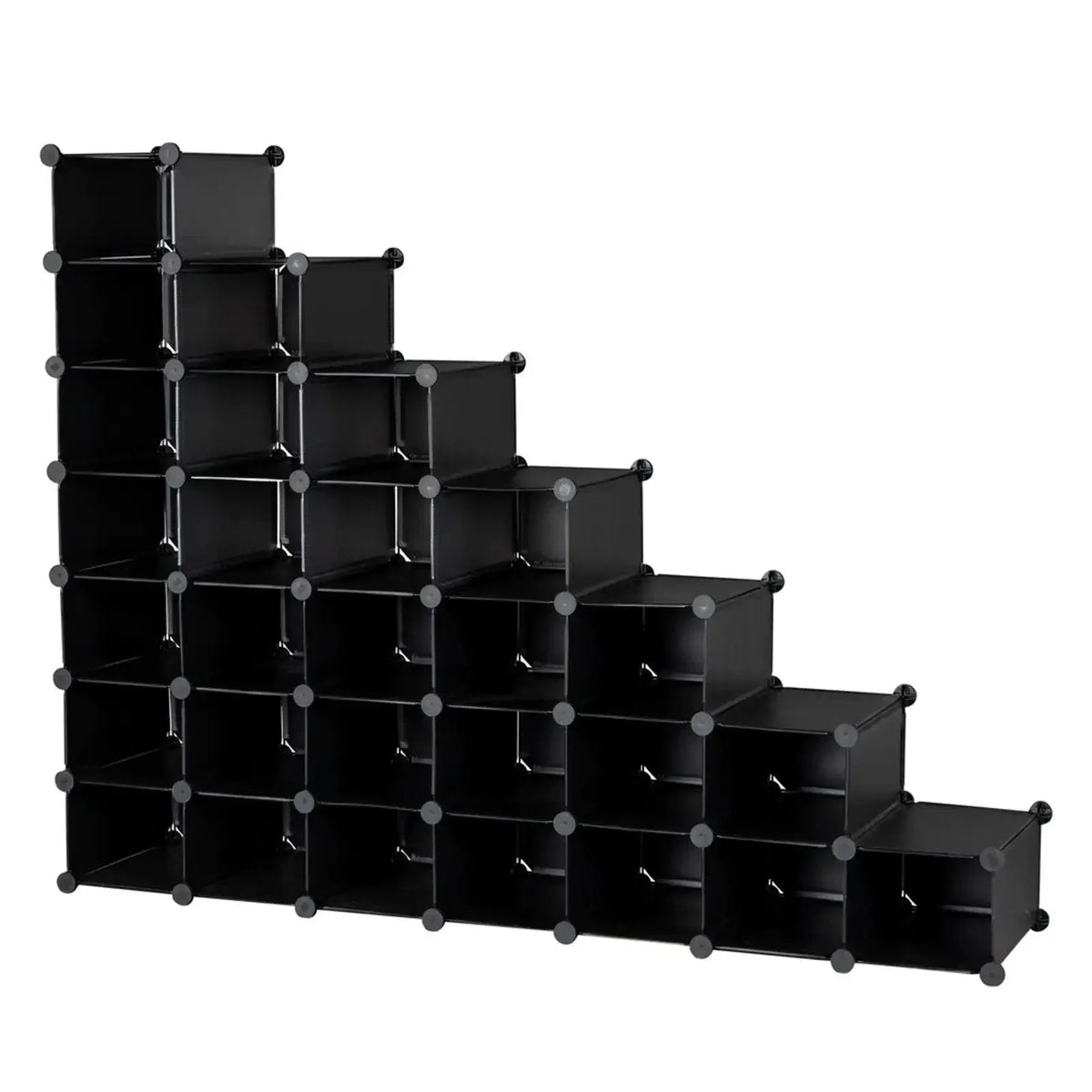 7-Tier 28-Pair Plastic Shoe Rack D874