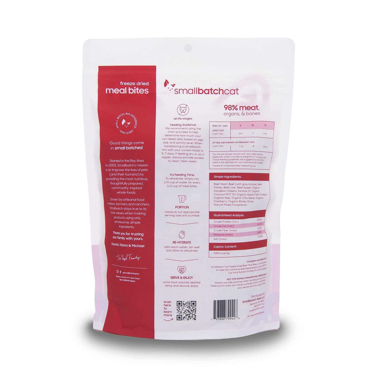 Freeze-Dried Cat Beef Meal Bites 10 oz N3146
