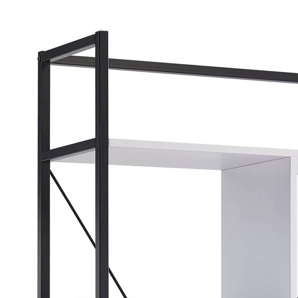 71 Inch White Display Cabinet with 7 Shelves V460