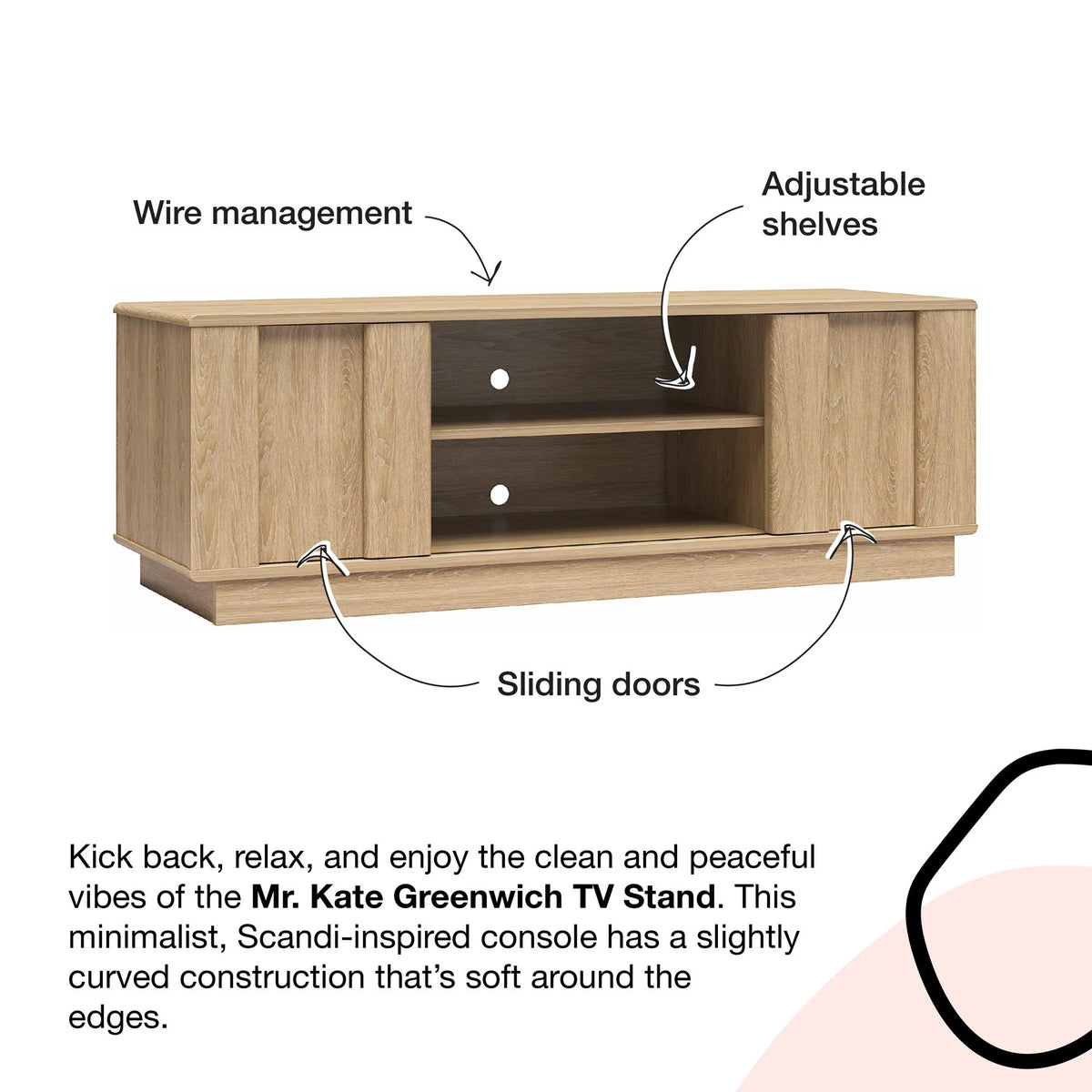 Light Oak TV Stand P445425