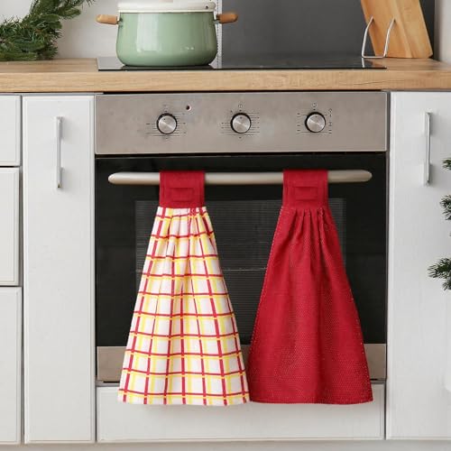 6 Pcs Check Striped Microfiber Towels M308