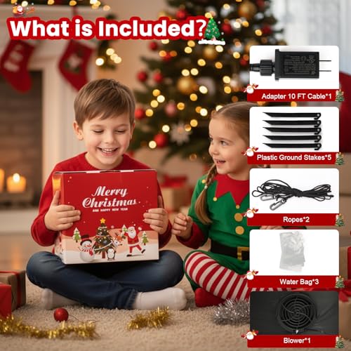 Inflatable Christmas Decorations with Built-in LED Light V7217