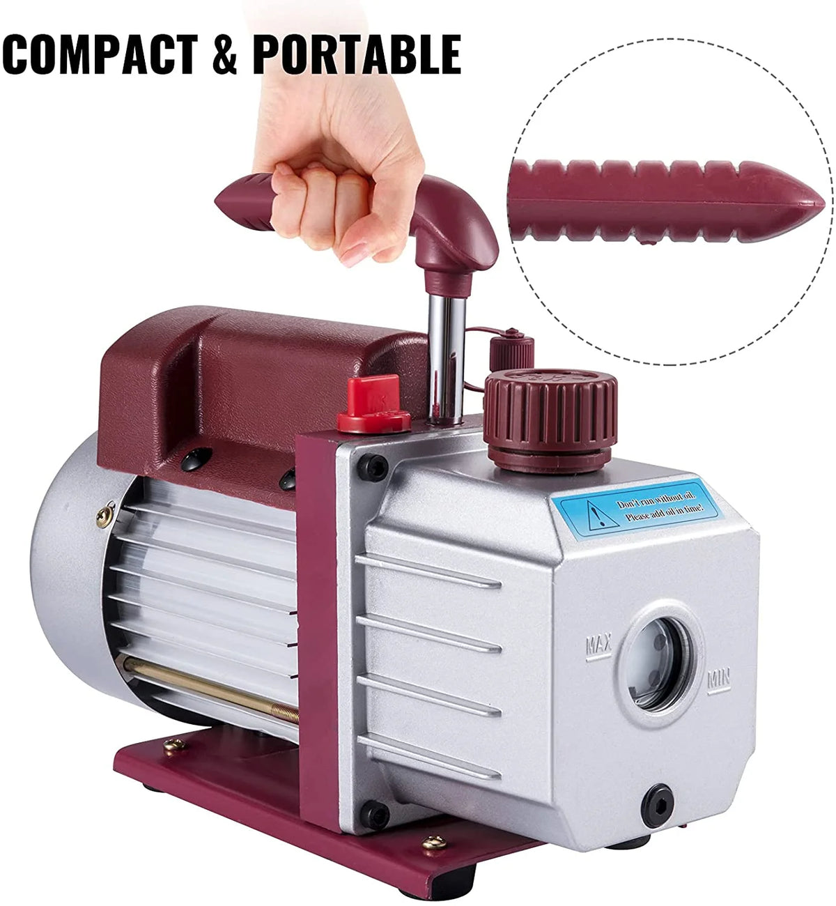 4.5CFM Single-Stage Rotary Vane Vacuum Pump N296252