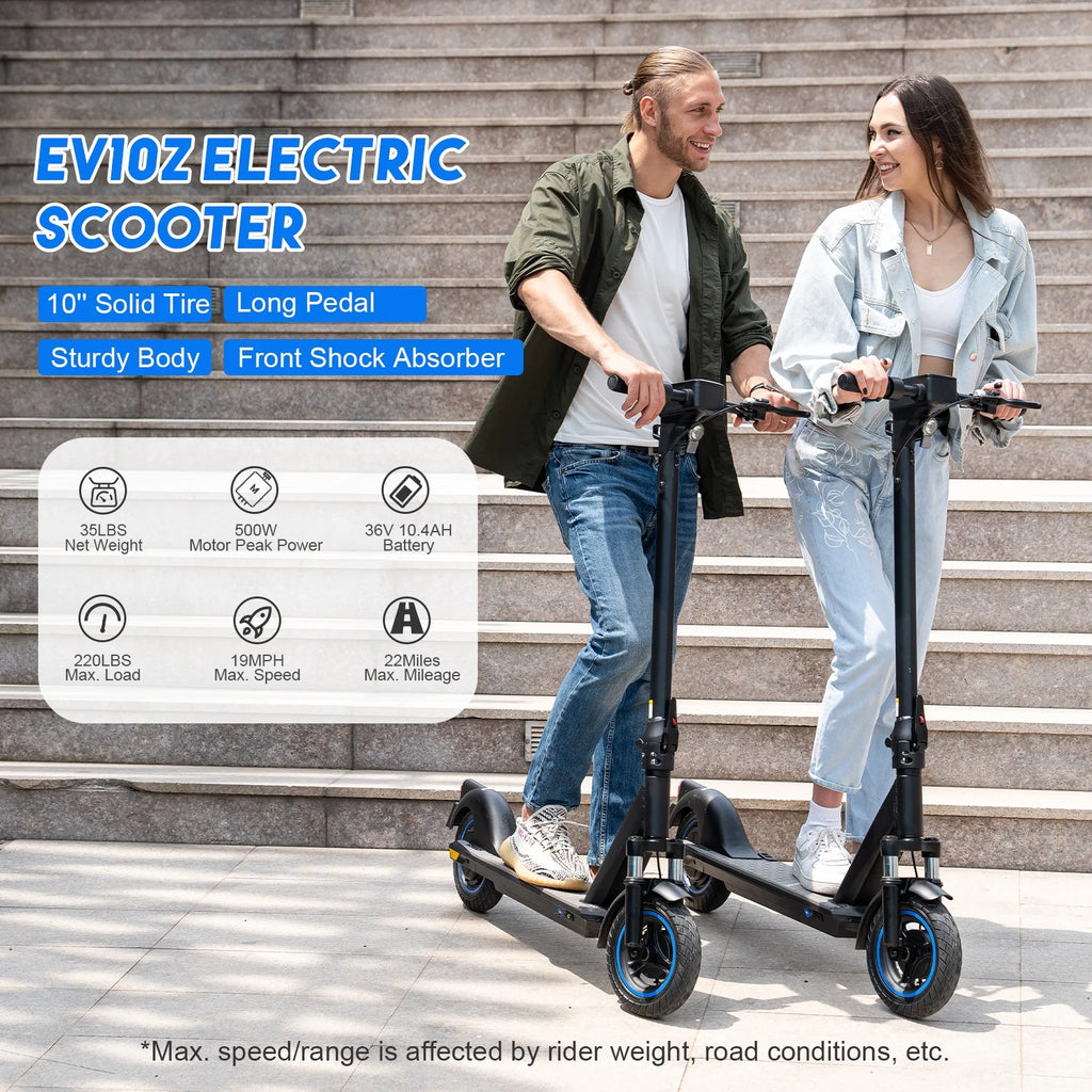 Electric Scooter 10 Solid Tires 500W Motor Folding O775567