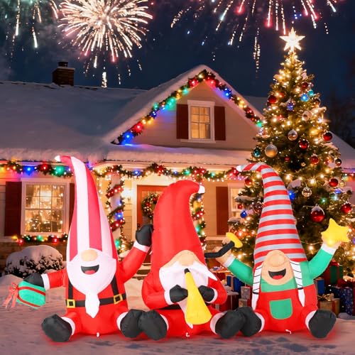 Inflatable Christmas Decorations with Built-in LED Light V7217