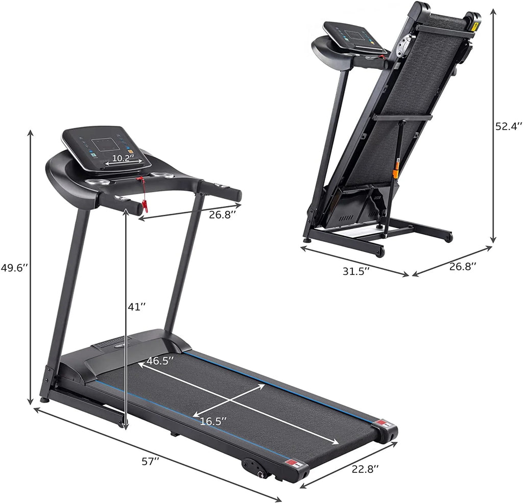 3.5HP Foldable Electric Treadmill with Incline Q230425