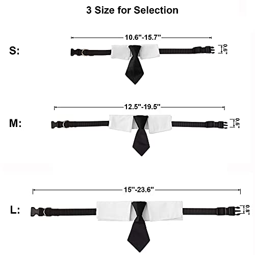 Black Adjustable Dog Collar with Bow Tie L428944