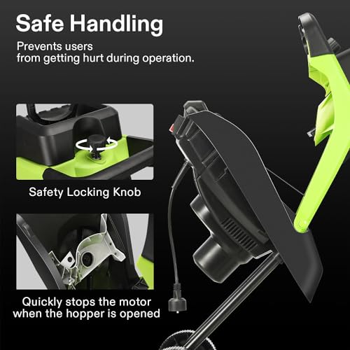 15-Amp Electric Wood Chipper Shredder with 50L Collection Bag H424