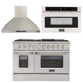 48 in. Natural Gas Range, Range Hood & Microwave Drawer Package C399