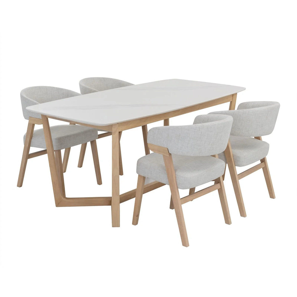 70.5" Wood & Faux Marble Dining Table K82940