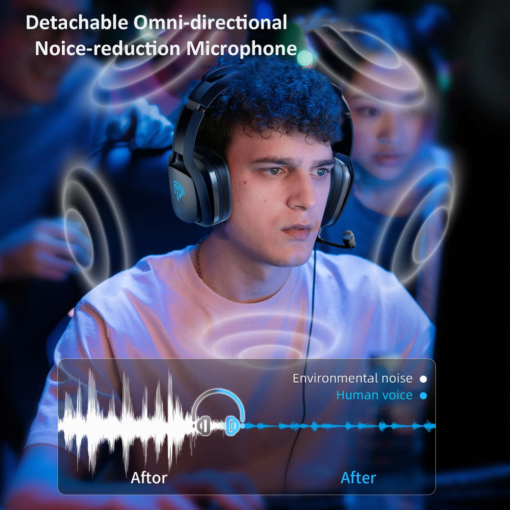 Wireless PC Gaming Headset with Detachable Microphone S294
