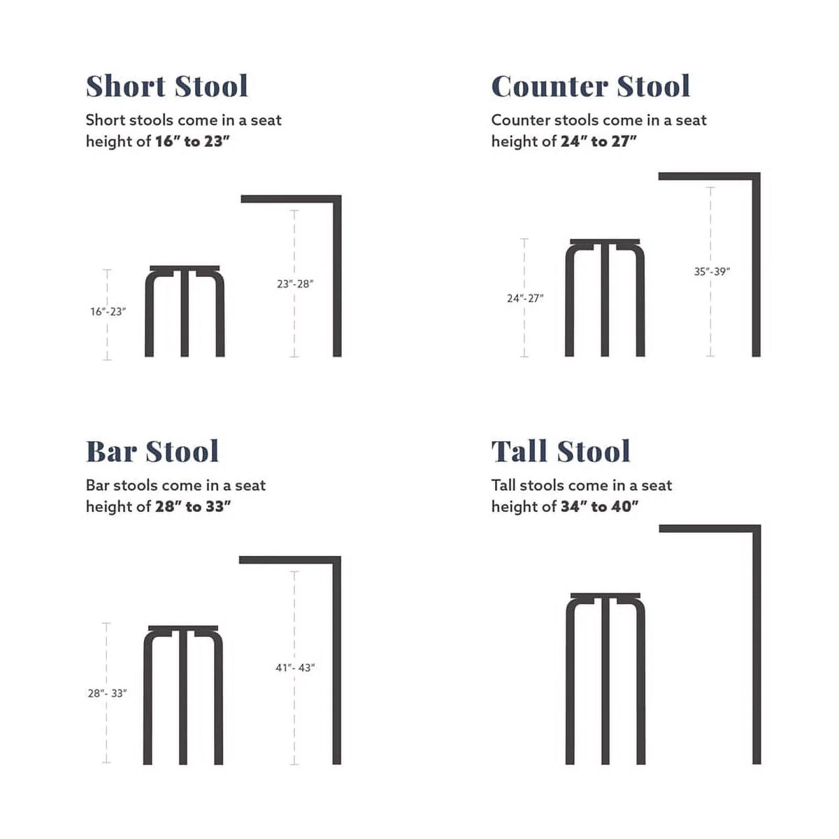 Black Wood Backless Counter Stool P38852