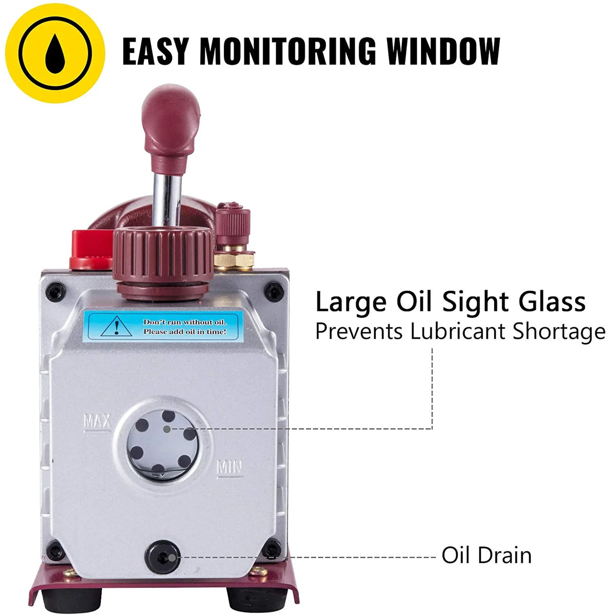 4.5CFM Single-Stage Rotary Vane Vacuum Pump N296252