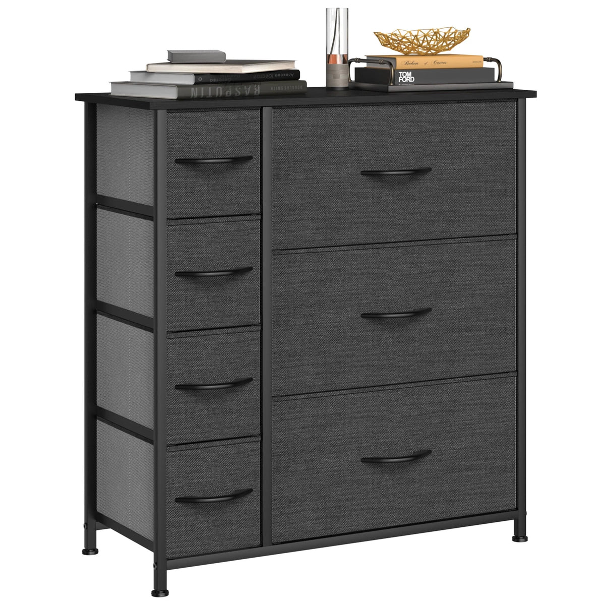Grey 7 Drawer Storage Dresser J3143
