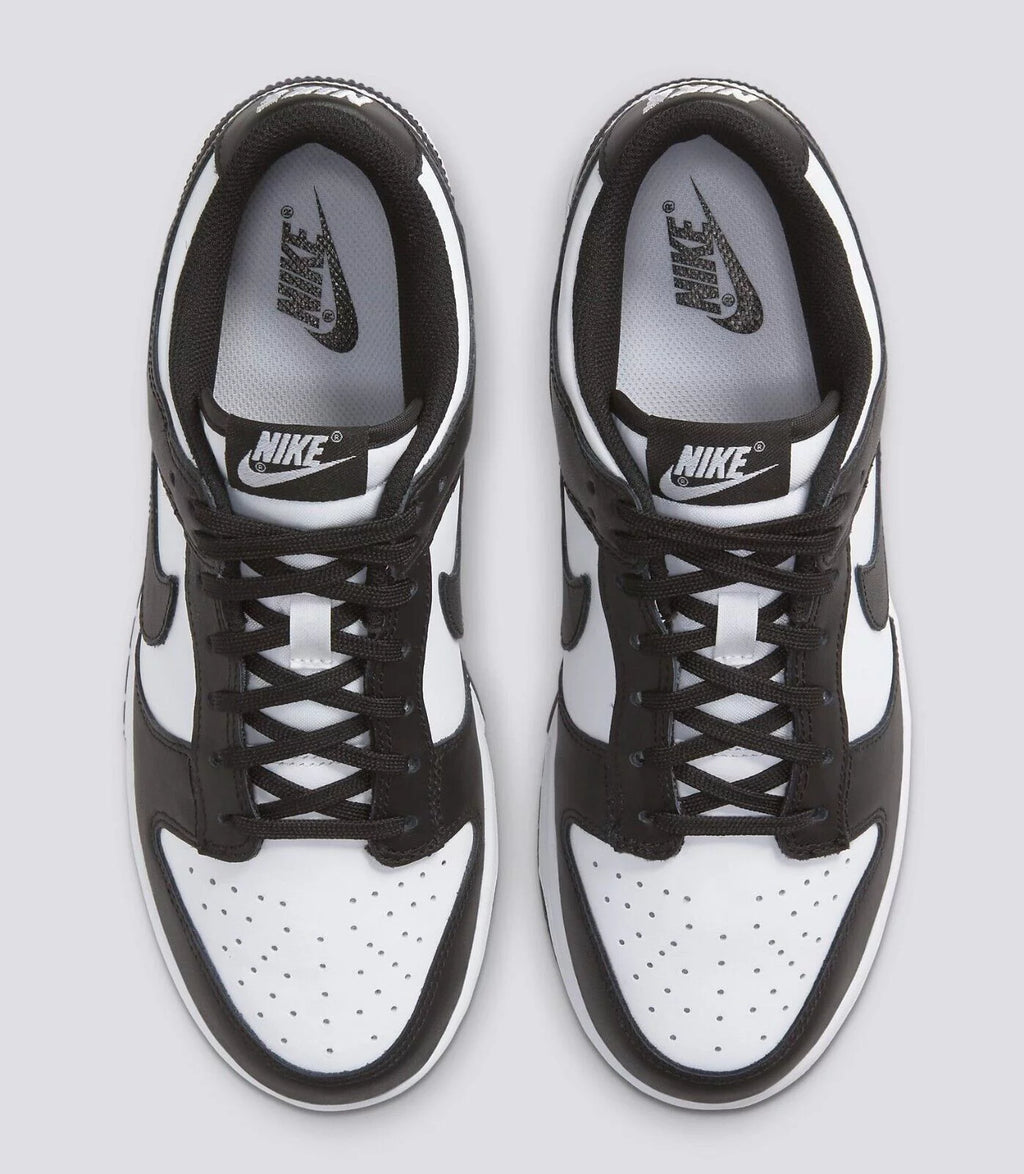 Black & White Leather Running Shoes W8062