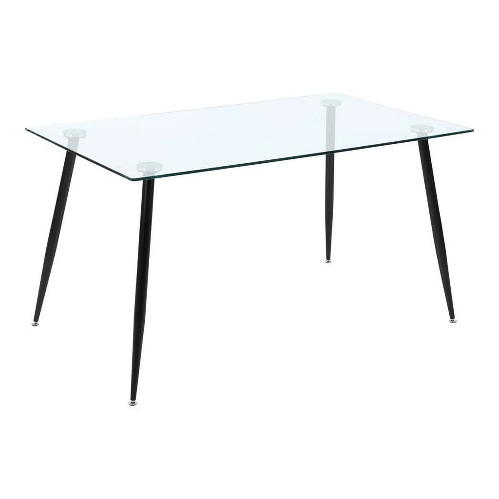 Contemporary Steel and Glass Dining Table U70173