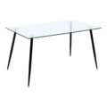 Contemporary Steel and Glass Dining Table U70173