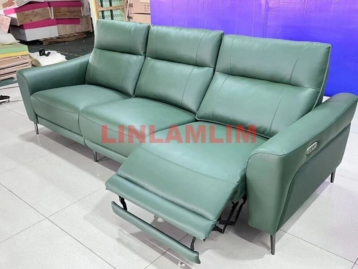 Genuine Leather Electric Reclining Sofa Set L8166