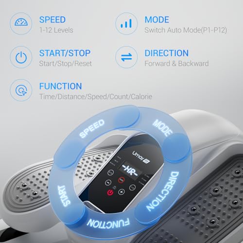 Under Desk Elliptical Machine, Quiet Portable Electric Seated Exercise Machine with Remote, 12 Speeds Y52955