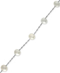 White Gold Freshwater Pearl Tennis Bracelet K926675