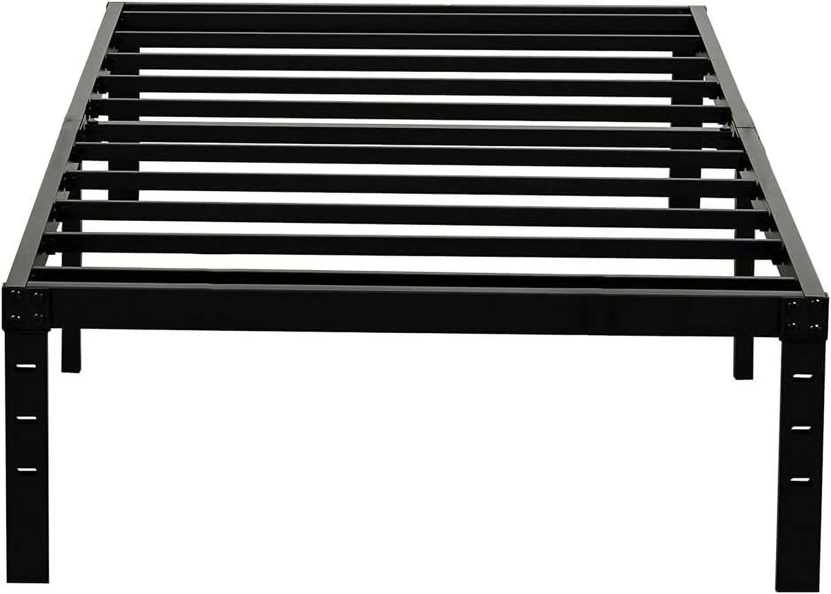 Twin XL Size 14 Inch Metal Platform Bed Frame with Steel Slats A180039