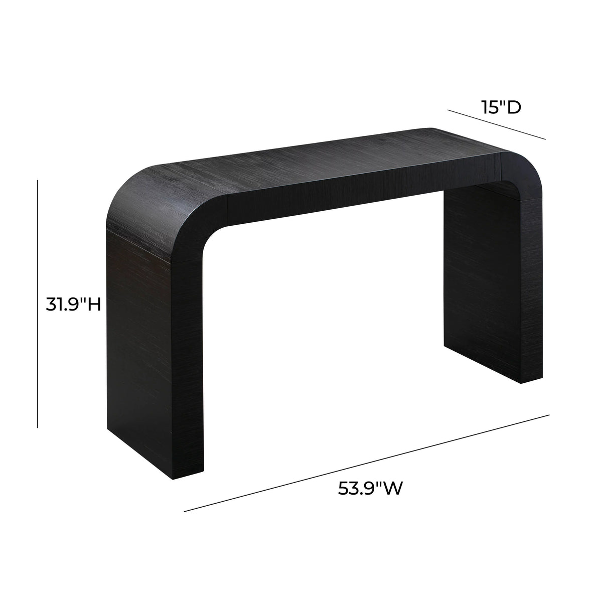 Black Acacia Finish Console Table Y944062