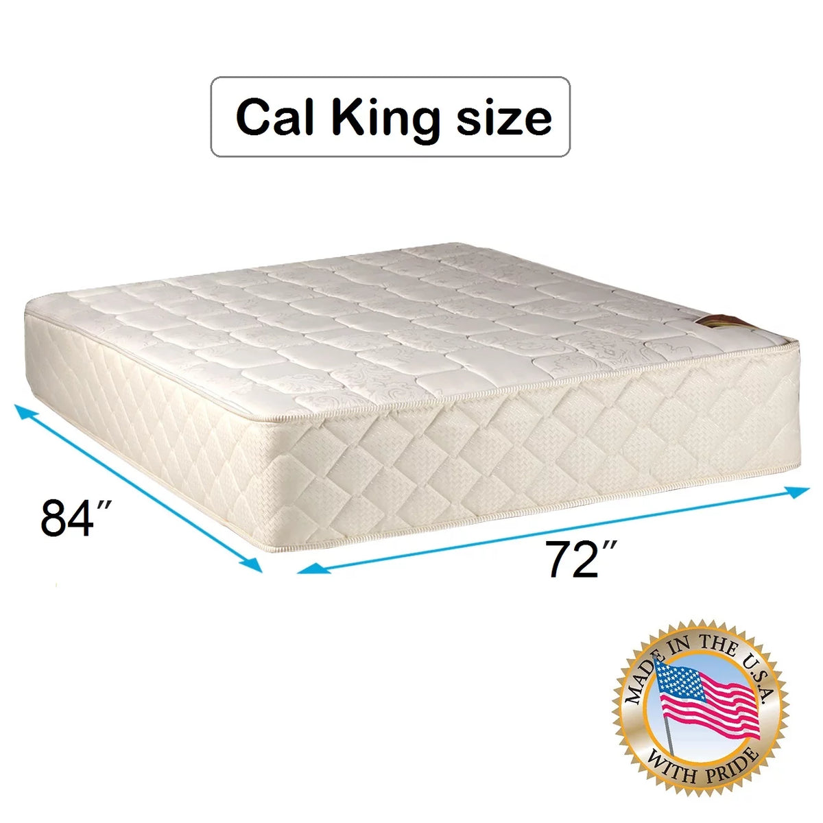 Cali King Medium Firm Two-Sided Mattress with Cover X286684
