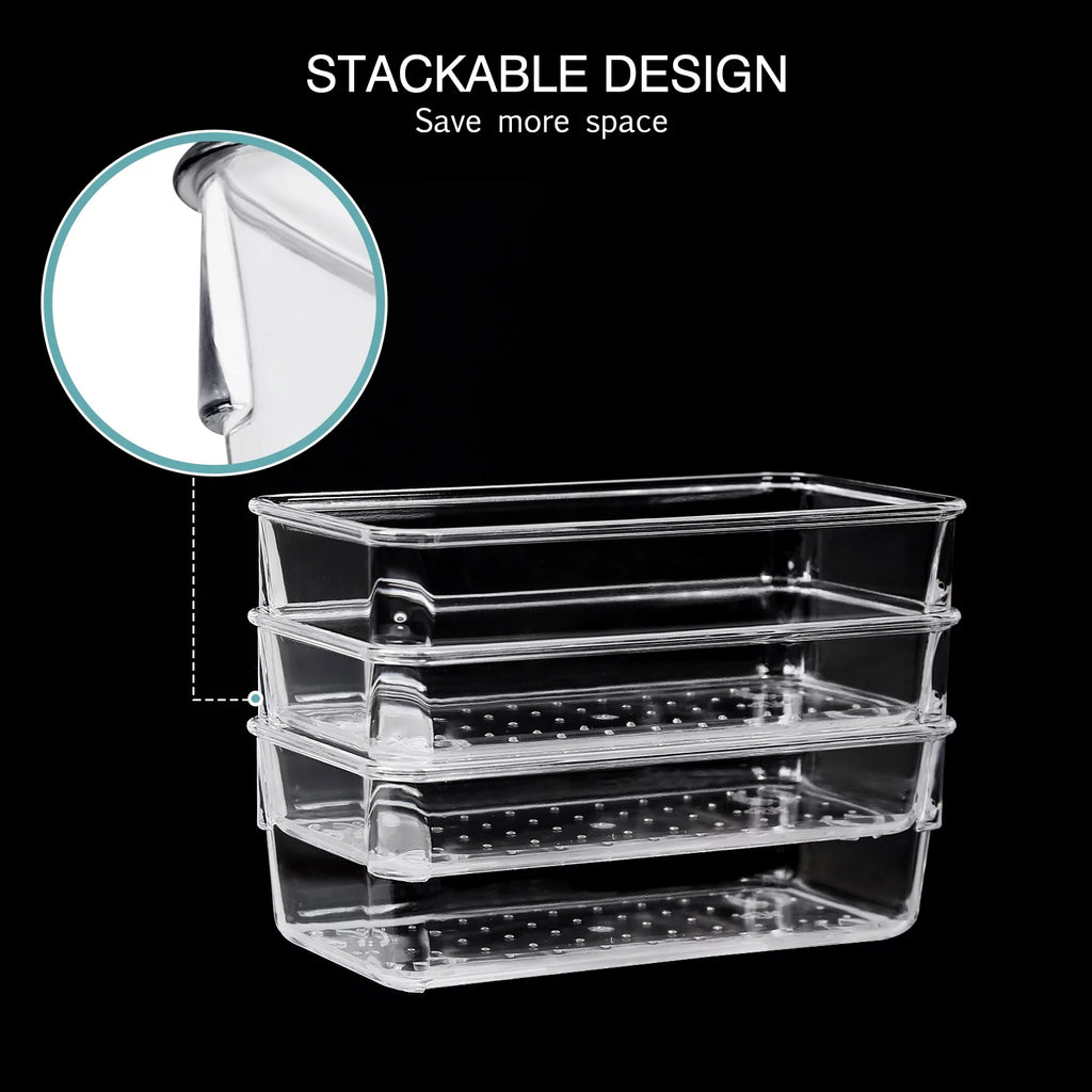 25 PCS Clear Plastic Drawer Organizer Set C8090