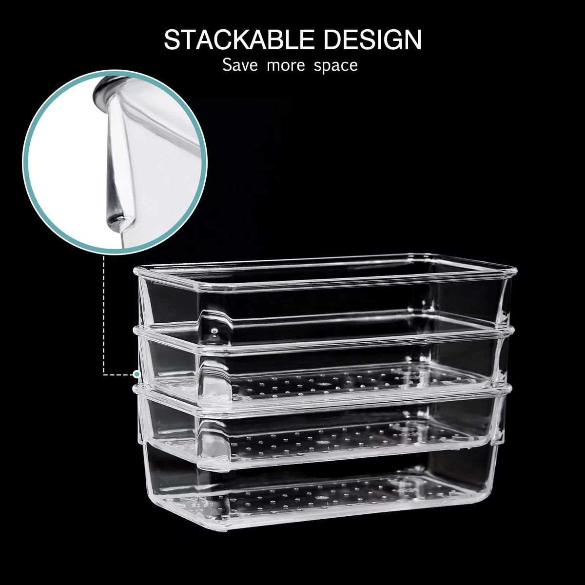 25 PCS Clear Plastic Drawer Organizer Set C8090