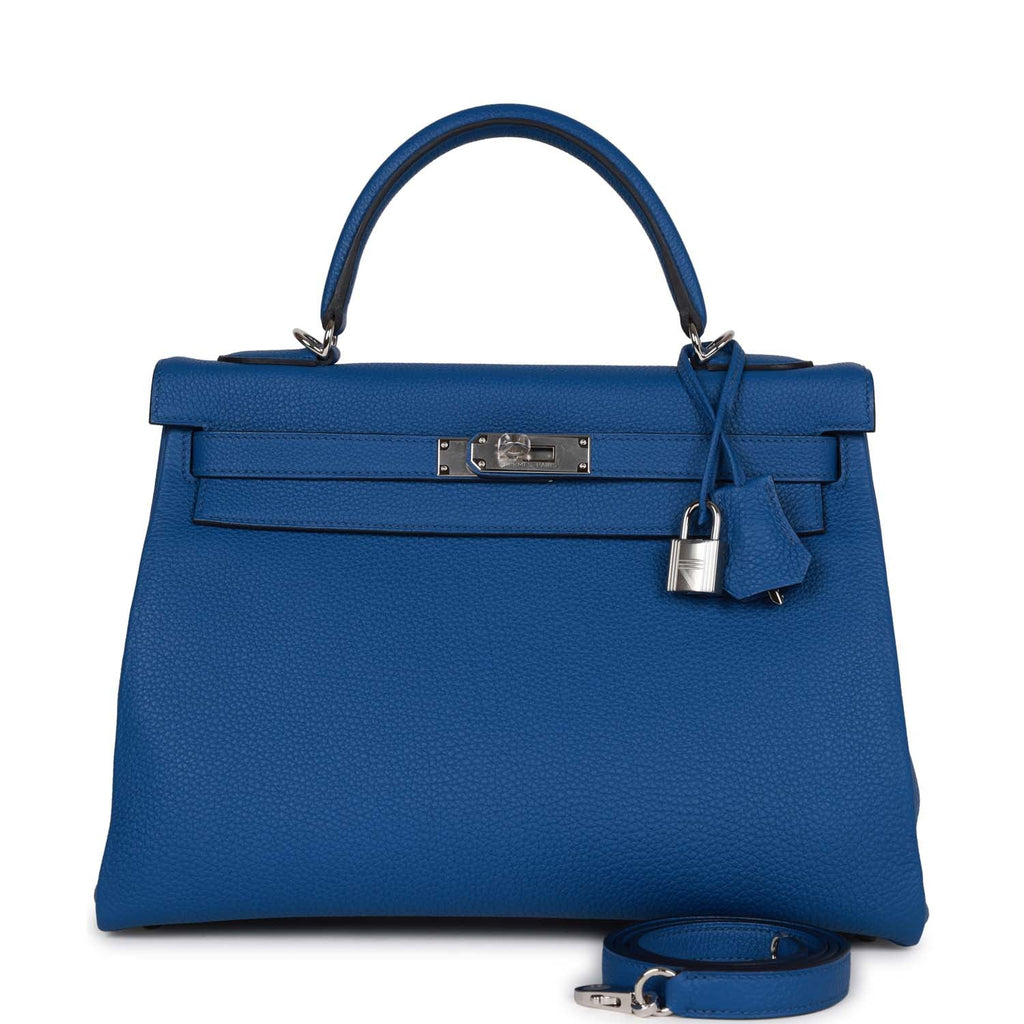 Bleu France Togo Palladium Hardware Handbag D969