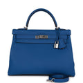 Bleu France Togo Palladium Hardware Handbag D969