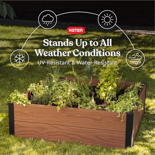 48" x 48" Wood Look Raised Garden Bed X855