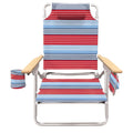 5-Position Beach Chair with Wood Armrests V2900