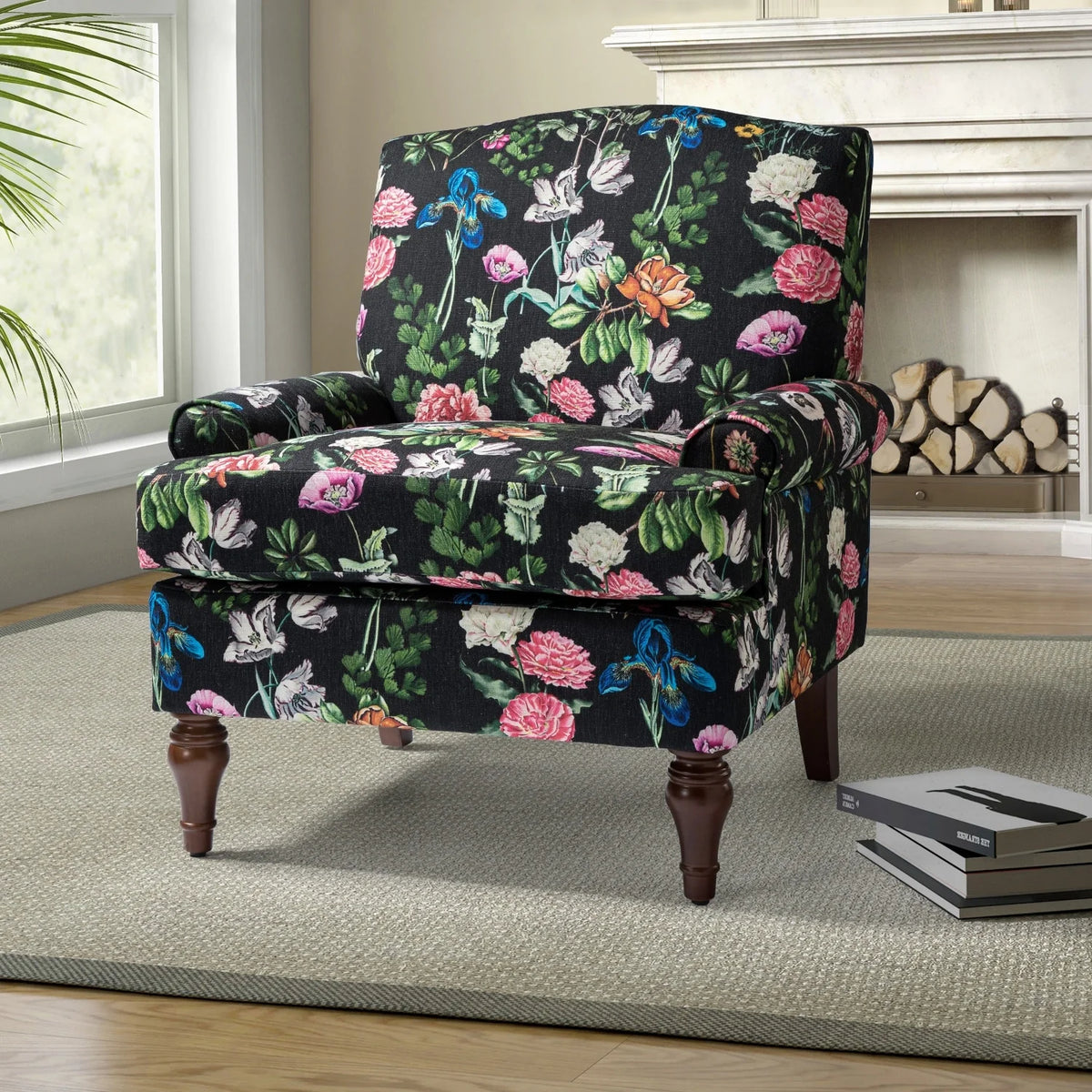 Wooden Upholstered Armchair B333259