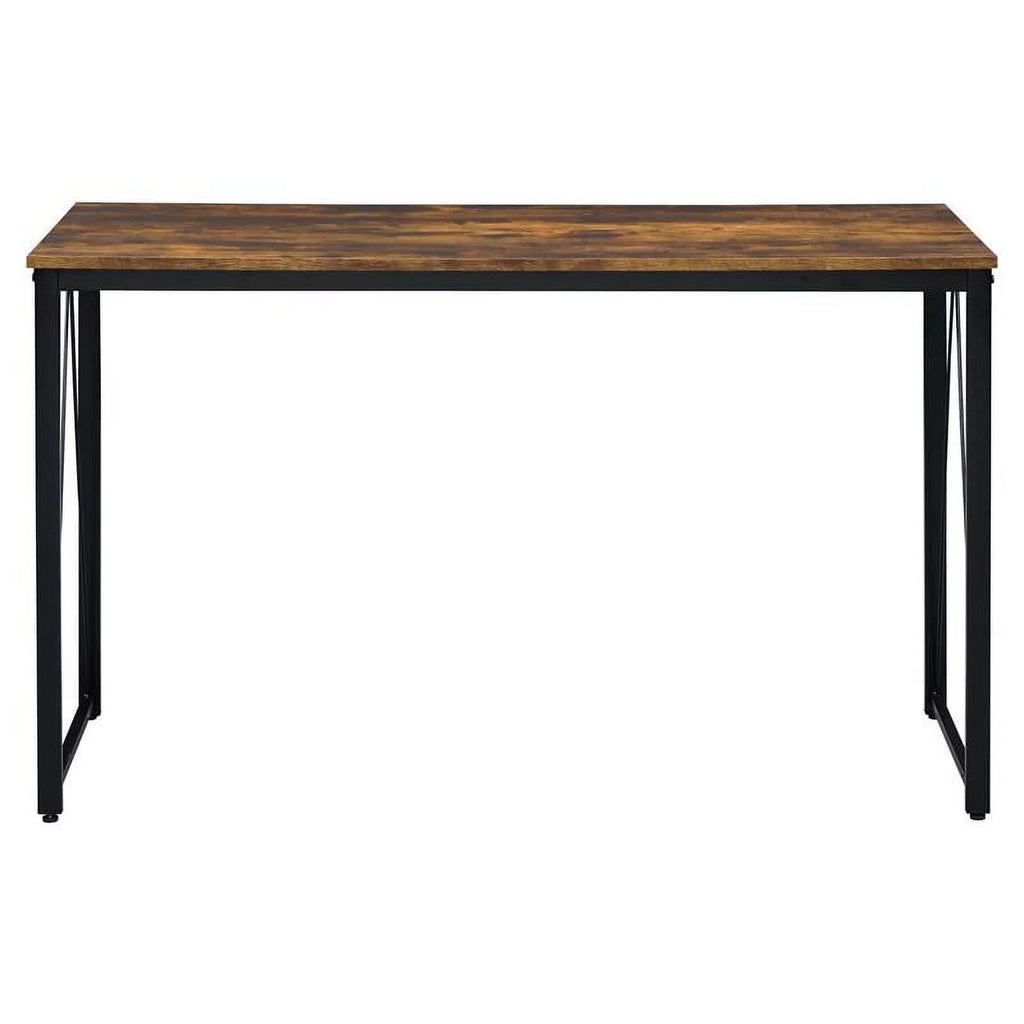 Weathered Oak and Black Wood Writing Desk B42556