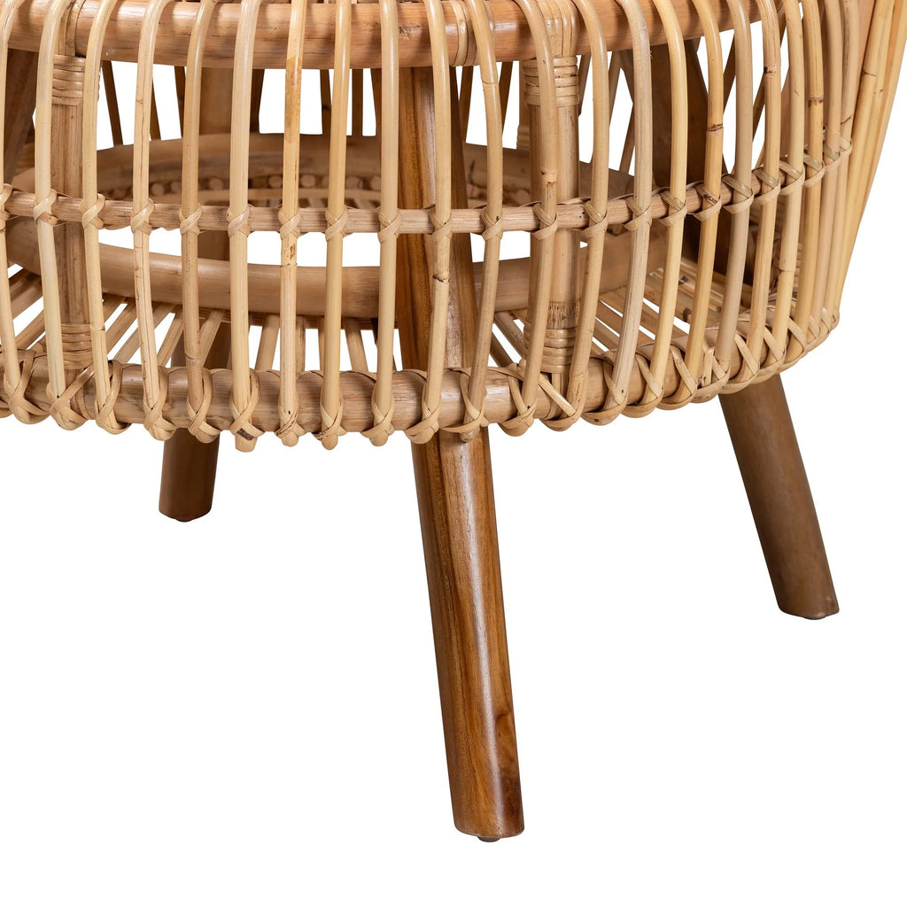 Natural Rattan Wide Seat Lounge Chair P792572