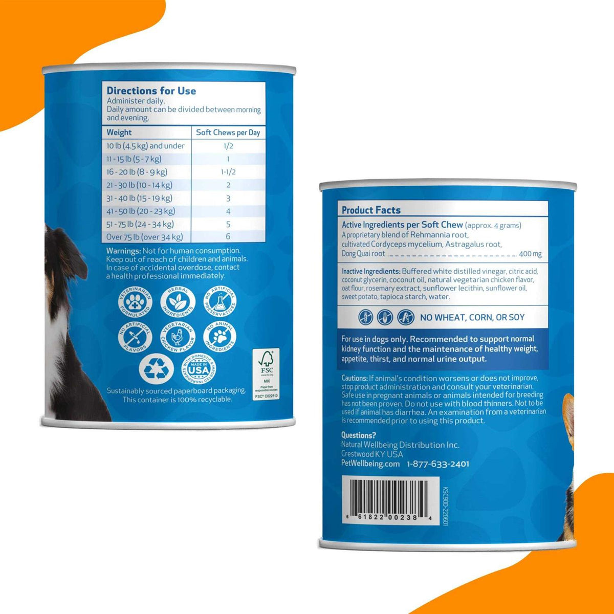 Kidney Support Chewies for Dogs M625