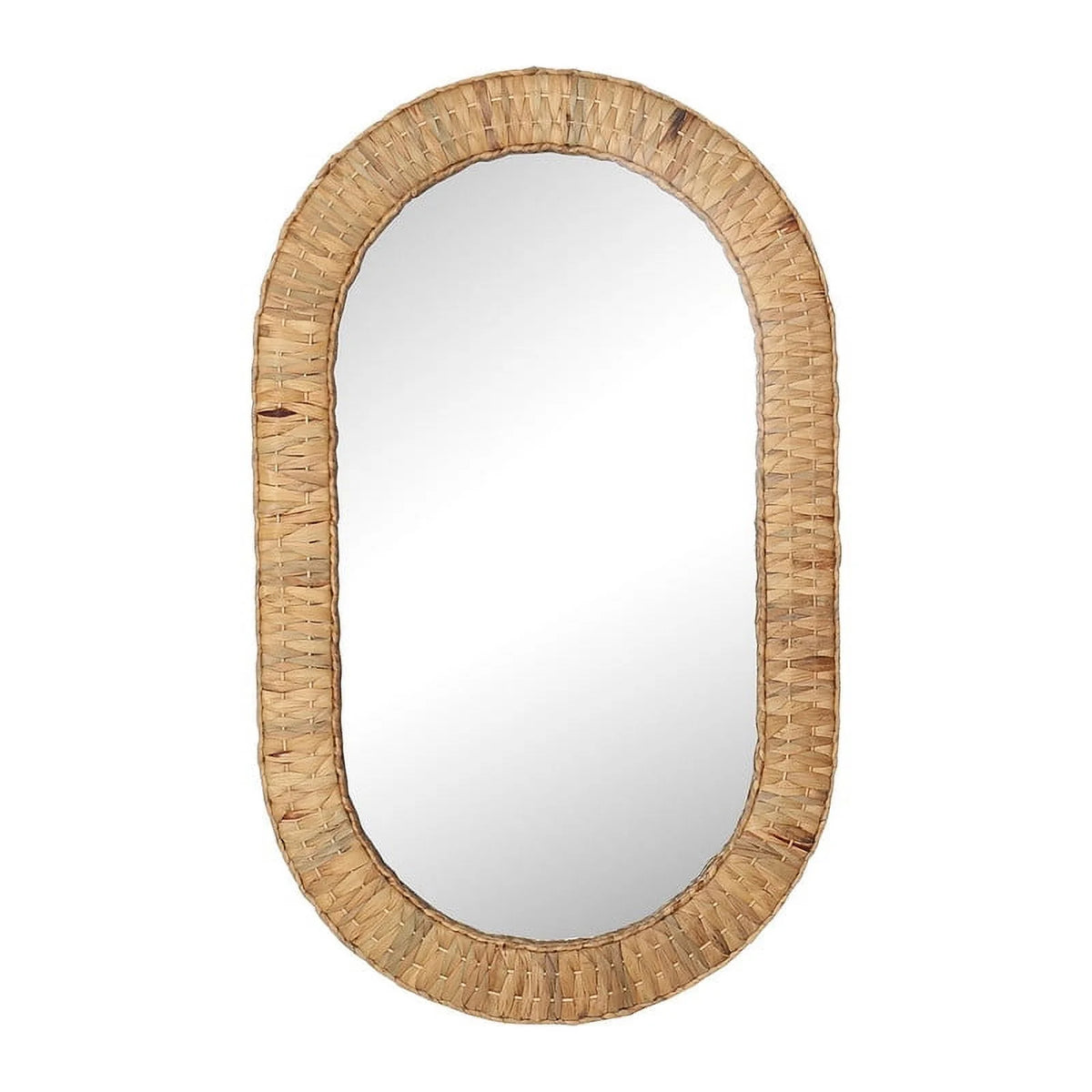 Oval Rattan Woven Wall Mirror G583