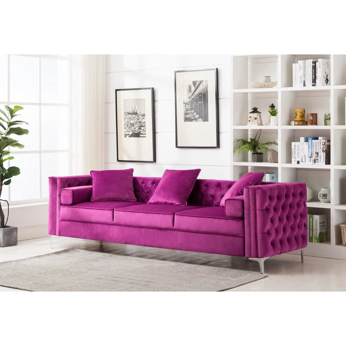 Green Velvet Convertible Sleeper Sectional Sofa X844